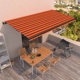 Vidaxl Luifel erstreckt sich automatisch 600x350 cm orange und braun