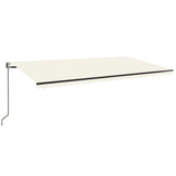 Vidaxl Luifel Automatik mit LED- und Windsensor 600x350 cm Creme Farbe