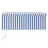 Vidaxl luifel exponierbar mit Roller Blind 3x2,5 m blau weiß