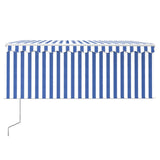 Vidaxl Luifel Automatisch erweiterbarer Roller Blind 3.5x2,5 m blau weiß