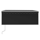 Vidaxl Luifel mit Rollenblind-, LED- und Windsensor 3,5x2,5 m Anthrazit