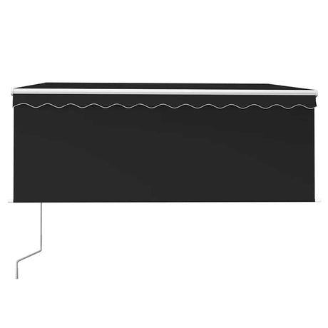 Vidaxx Markise mit Rollo, LED und Windsensor 3,5x2,5 m Anthrazit