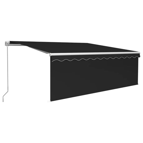 Vidaxx Markise manuell ausziehbar mit Rollo 4x3 m Anthrazit