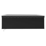 Vidaxl Luifel mit Roller Blind 4x3 m Anthrazit manuell ausziehbar