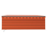 VidaXL Manuell ausziehbare Markise mit Rollo 4x3 m Orangebraun