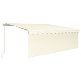Vidaxl Luifel mit Rollerblind und 4x3 M -Creme manuell ausziehbar