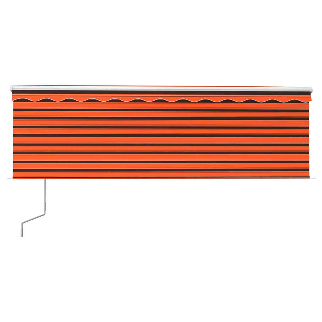 VidaXL Markise automatisch ausziehbares Rollo 4x3 m Orange Braun