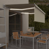 Vidaxl Luifel Automatik mit Rollenblind-, LED- und Windsensor 4x3m -Creme