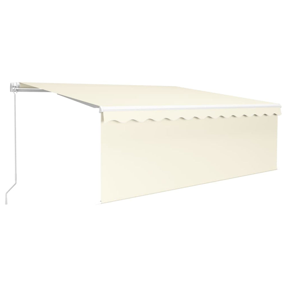Vidaxl luifel manuell ausziehbar mit Roller Blind 4,5x3 M Creme Farbe