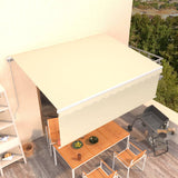 Vidaxl luifel manuell ausziehbar mit Roller Blind 4,5x3 M Creme Farbe