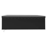 Vidaxl luifel manuell ausziehbarer Roller Blind LED 4,5 x 3 m Anthrazit