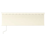 Vidaxl Luifel exponierbar mit Roller Blind 4,5x3 m Creme