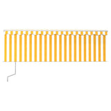 Vidaxl luifel expanisch mit Roller Blind 4,5x3 M Gelb weiß