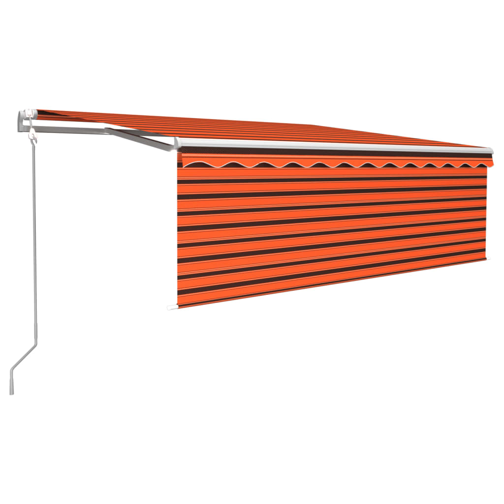 Vidaxl Luifel Automatisch erweiterbarer Roller Blind 4,5x3 M Orange Braun