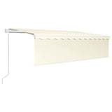 Vidaxl luifel mit Roller Blind 5x3m Creme -Colored automatisch erweiterbar