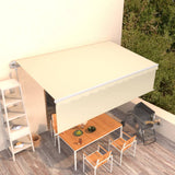 Vidaxl luifel mit Roller Blind 5x3m Creme -Colored automatisch erweiterbar
