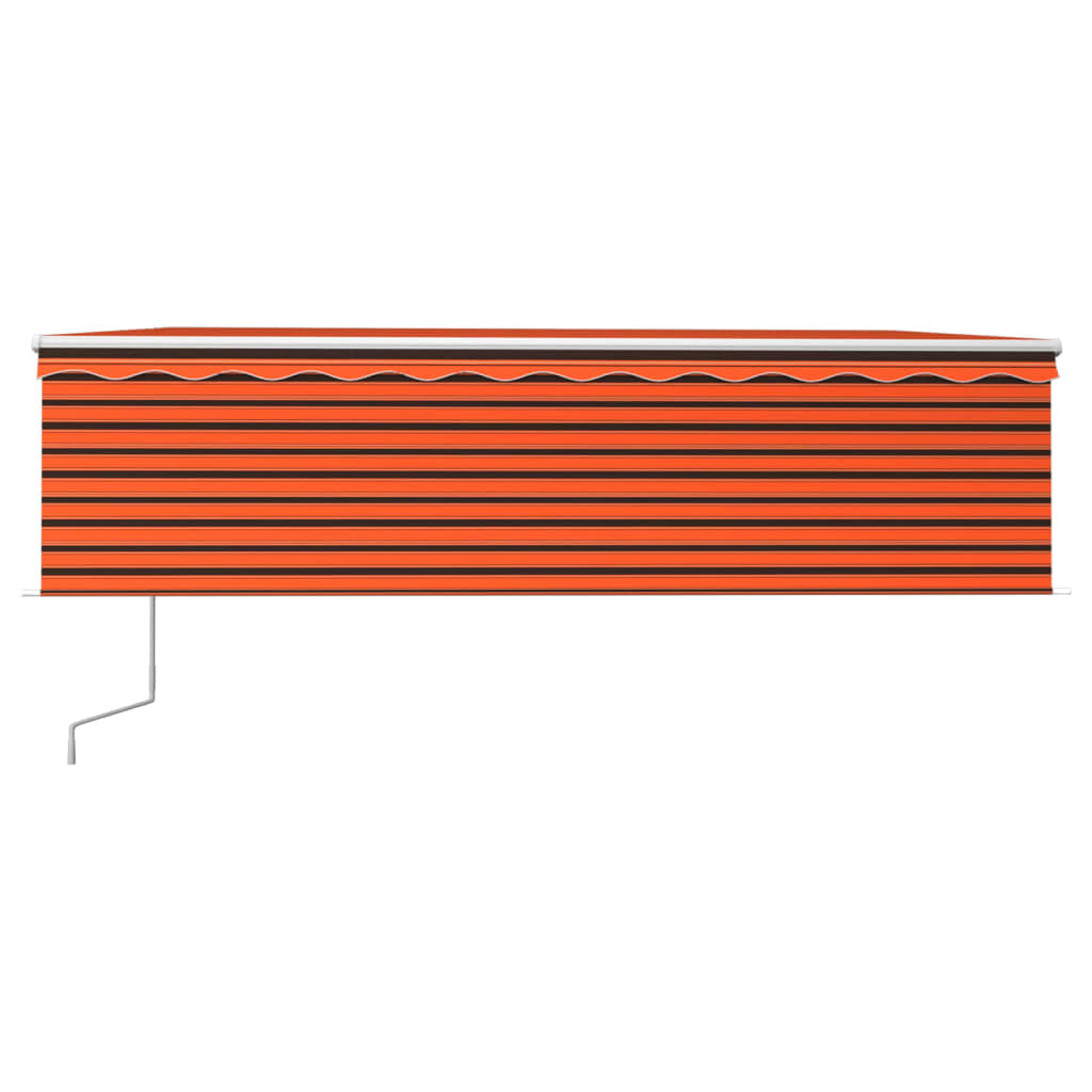 VIDAXL LUIFEL Automatisch erweiterbarer Roller Blind 5x3 m orange und braun