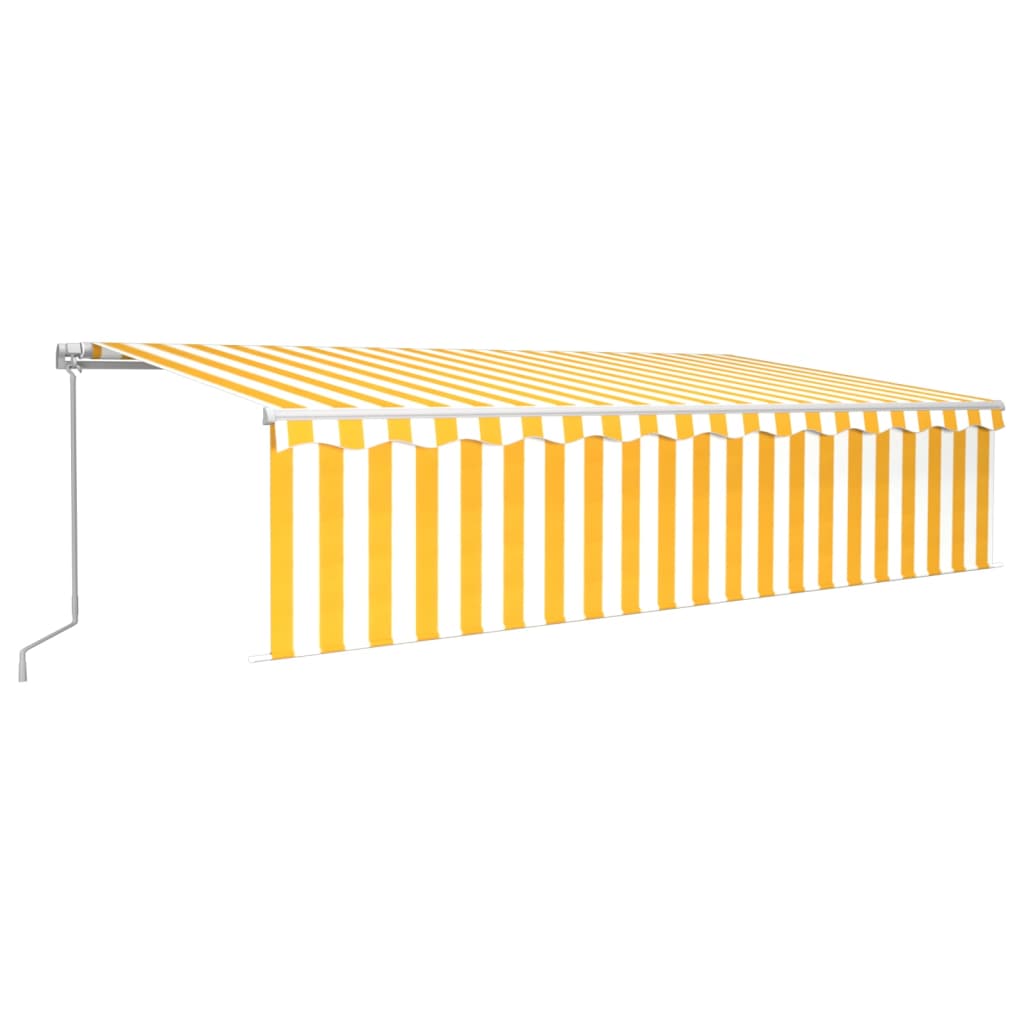 Vidaxl luifel manuell ausziehbar mit Rollerblind 6x3 m gelb und weiß