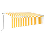 Vidaxl luifel exponierbar mit Roller Blind 6x3 m gelb und weiß