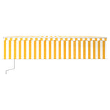 Vidaxl luifel exponierbar mit Roller Blind 6x3 m gelb und weiß
