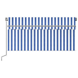 Vidaxl luifel manuell ausziehbar mit Roller Blind 3x2,5 m blau weiß