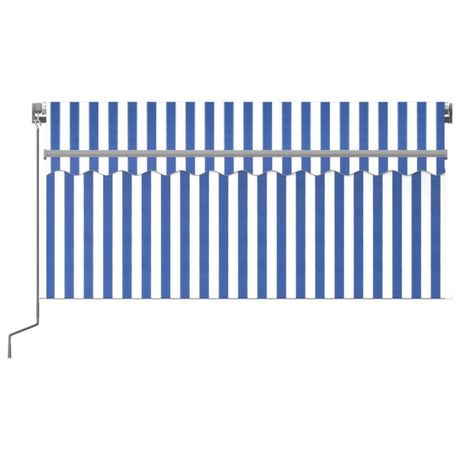 Vidaxl luifel manuell ausziehbar mit Roller Blind 3x2,5 m blau weiß