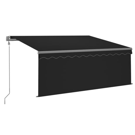 Vidaxl Luifel mit Rollenblind-, LED- und Windsensor 3,5x2,5 m Anthrazit