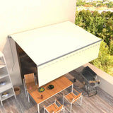 Vidaxl luifel mit Roller Blind 4x3 M cremefarbene gelenkt