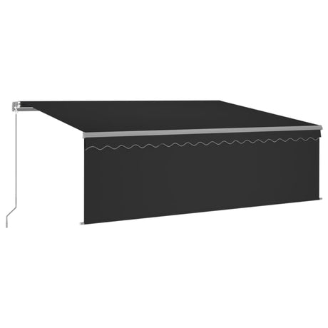 Vidaxx Markise manuell ausziehbar mit Rollo 4x3 m Anthrazit