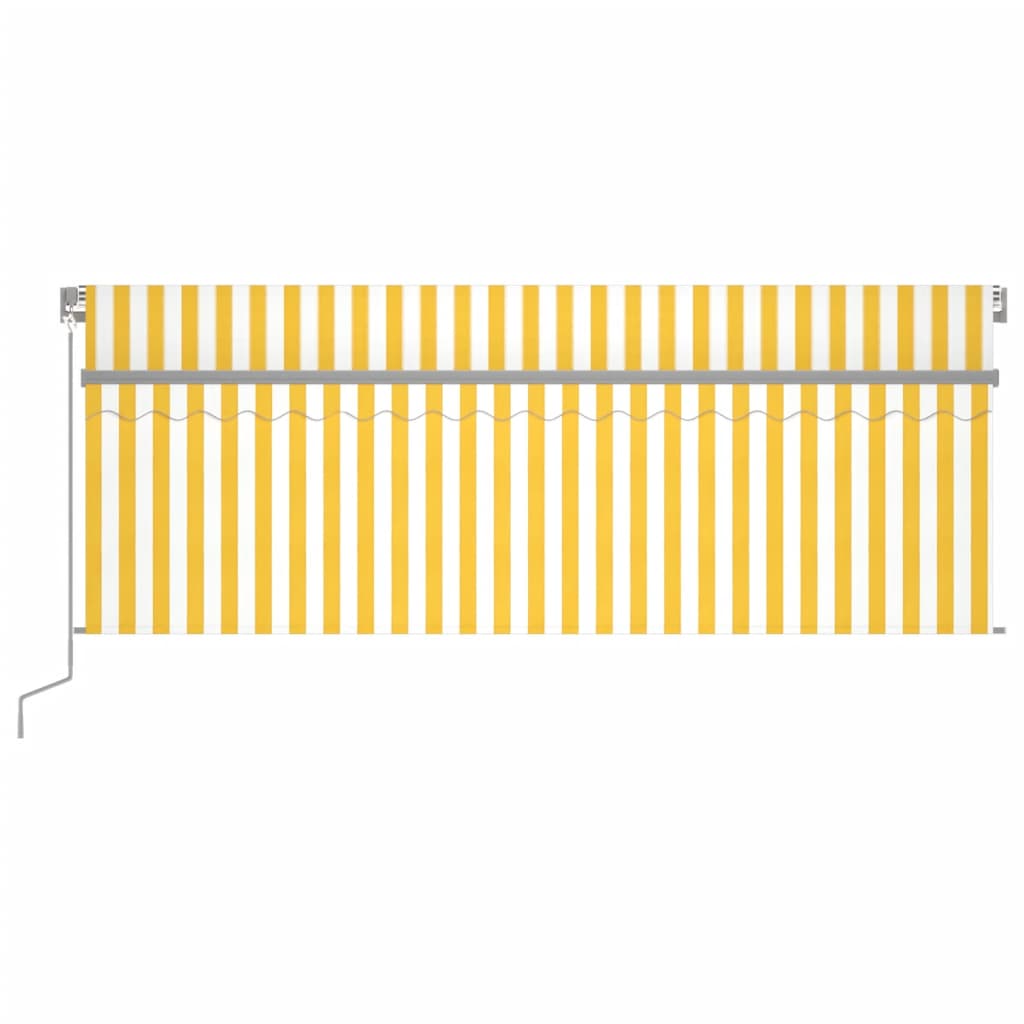 Vidaxl luifel exponierbar mit Roller Blind 4x3 m gelb und weiß