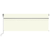 Vidaxl Luifel Automatik mit Rollerblind -LED -Windsensor 4x3 m Creme