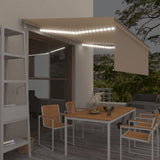Vidaxl Luifel Automatik mit Rollerblind -LED -Windsensor 4x3 m Creme