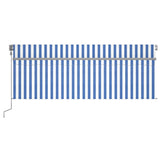 Vidaxl luifel exponierbar mit Roller Blind 4,5x3 m blau weiß