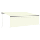 Vidaxl Luifel exponierbar mit Roller Blind 4,5x3 m Creme