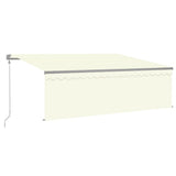 Vidaxl Luifel mit Rollenblind-, LED- und Windsensor 4,5x3 M cremefarben -gepflegt