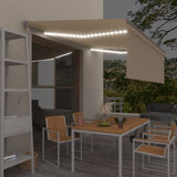 Vidaxl Luifel mit Rollenblind-, LED- und Windsensor 4,5x3 M cremefarben -gepflegt