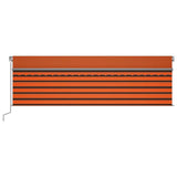 Vidaxl luifel manuell ausziehbar Roller Blind 5x3 M orange und braun