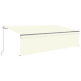 Vidaxl Luifel mit Rollerblind und 5x3 M -Creme manuell ausziehbar
