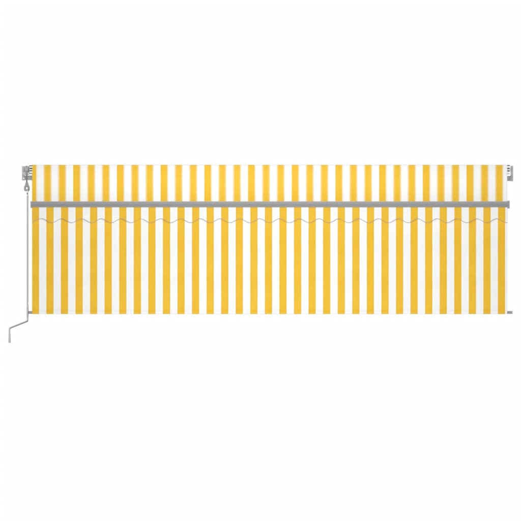 Vidaxl luifel exponierbar mit Roller Blind 5x3 m gelb und weiß