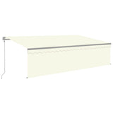 Vidaxl Luifel Automatik mit Rollerblind -LED -Windsensor 5x3 m Creme