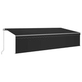 VidaXL Markise manuell ausziehbar mit Rollo LED 6x3 m Anthrazit