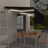 VidaXL Markise manuell ausziehbar mit Rollo LED 6x3 m Anthrazit