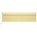 Vidaxl luifel exponierbar mit Roller Blind 6x3 m gelb und weiß