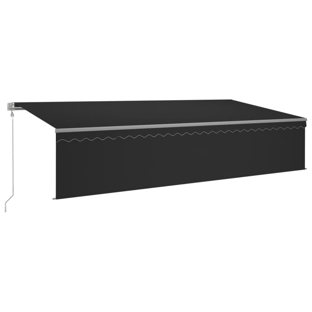 Vidaxl luifel exponierbar mit Roller Blind 6x3 m Anthrazit