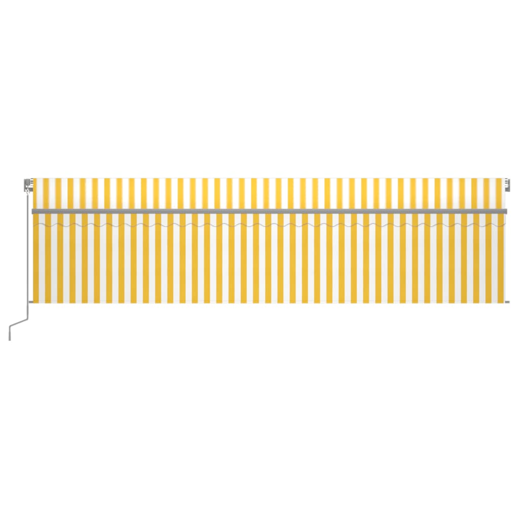 Vidaxl Luifel Automatische Rollerblind -LED -Windsensor 6x3 cm Gelb weiß