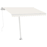 Vidaxl luifel distanziert manuell erstreckt sich 300x250 cm cremefarben.
