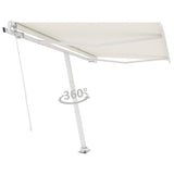 Vidaxl luifel kostenlos -ausstehende automatische 300x250 cm creme -gelenkt