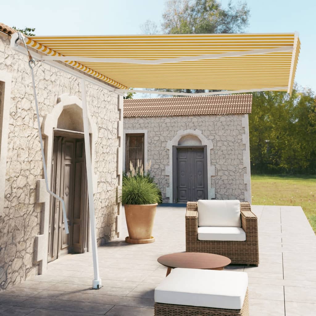 Vidaxl laifel kostenlos -ausstehende automatische 300x250 cm gelb und weiß