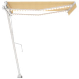 Vidaxl Luifel Automatik mit LED- und Windsensor 350x250 cm gelb und weiß