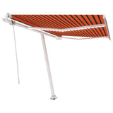 Vidaxl Luifel Automatik mit LED -Windsensor 350x250 cm Orange Braun